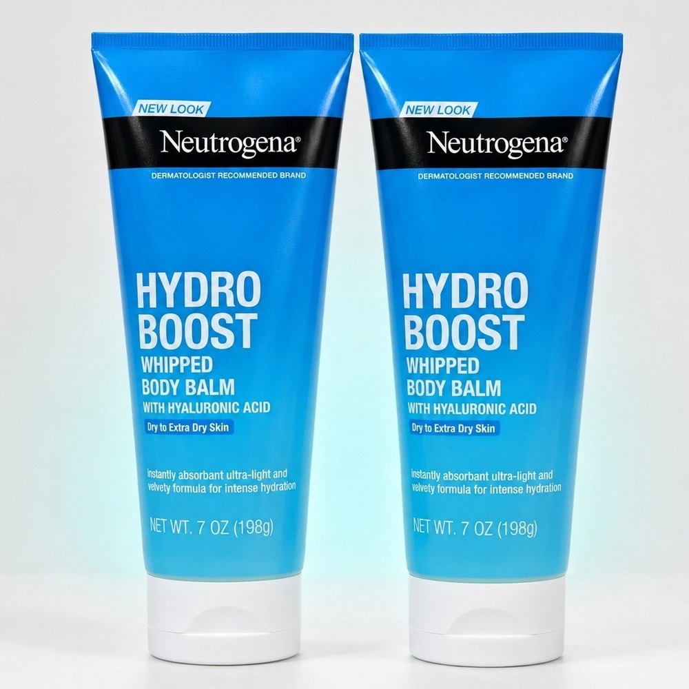 Lot of 2 Neutrogena Hydro Boost Whipped Body Balm 7 oz Hyaluronic Acid Brand New